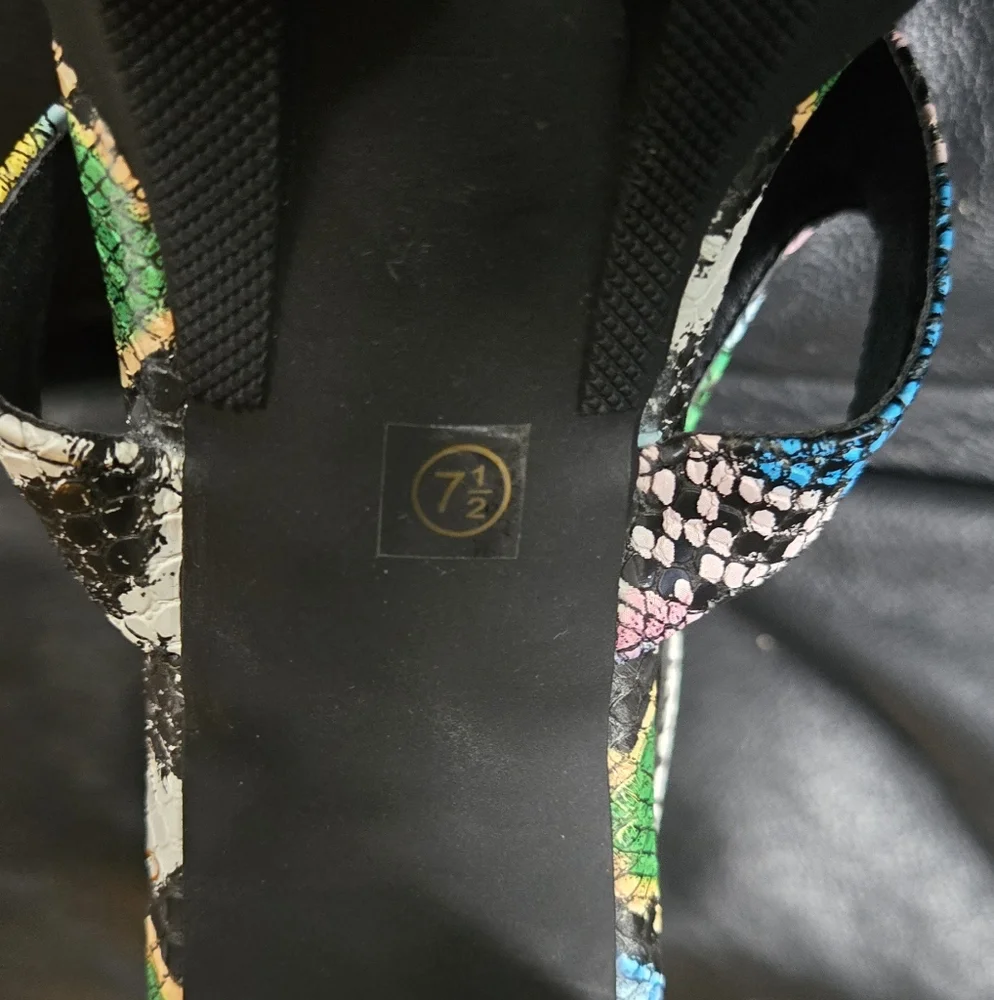 HOST PICK! 🎈🎉 Sseko Colorful Snake Print Women's Platform Heels Sz7.5 NEW - Picture 8 of 9
